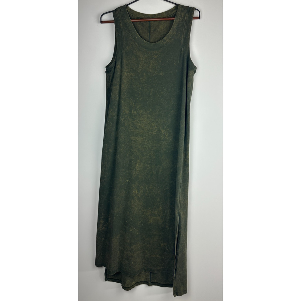 Lululemon All Yours Tank Maxi Dress Cloudy Wash Dark Olive Green No Size 8 10 ? - Picture 15 of 16